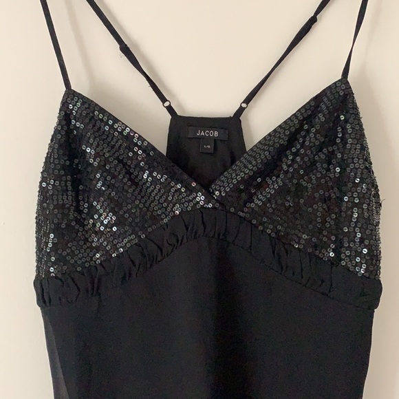 Gorgeous silk sequin party top JACOB size L - Picture 3 of 8